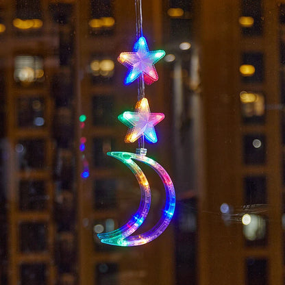🎄✨ DIY Christmas Suction Window Lights – 11 Festive LED Shapes, Battery-Powered & Reusable, No-Drill Christmas Window Decorations with Warm White & Colorful Lighting 🎅❄️
