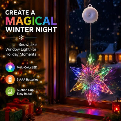 🎄✨ DIY Christmas Suction Window Lights – 11 Festive LED Shapes, Battery-Powered & Reusable, No-Drill Christmas Window Decorations with Warm White & Colorful Lighting 🎅❄️
