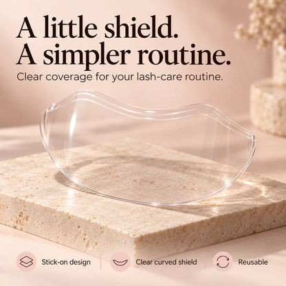 💗 Clear Stick-On Lash Shower Shield – Reusable Curved Eyelash Splash Guard for Hair Washing & Lash Extensions | 30/50/100 PCS ✨