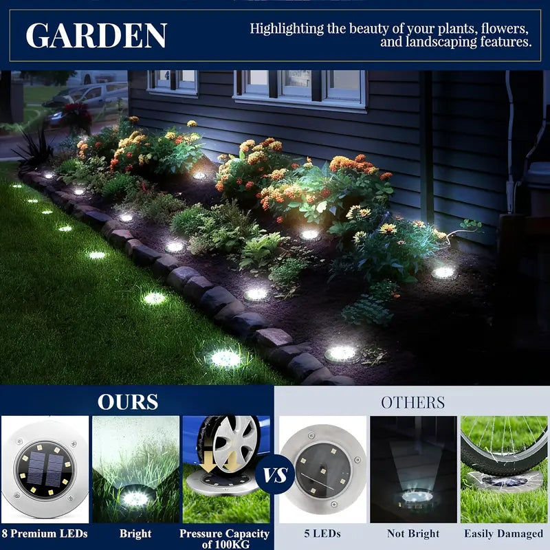 ☀️Solar Garden Lights –12 Pack Solar Lights Outdoor Waterproof