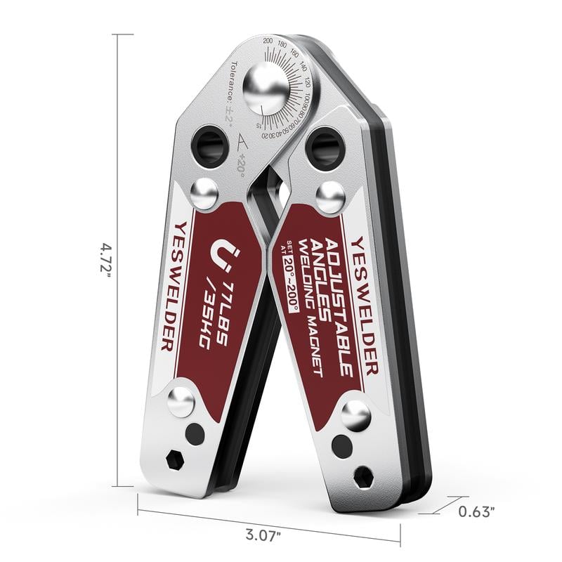 77LB adjustable welding magnet dimensions