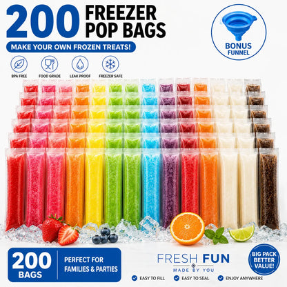 🍧 DIY Ice Pop Bags | Leak-Proof Frozen Treat Maker