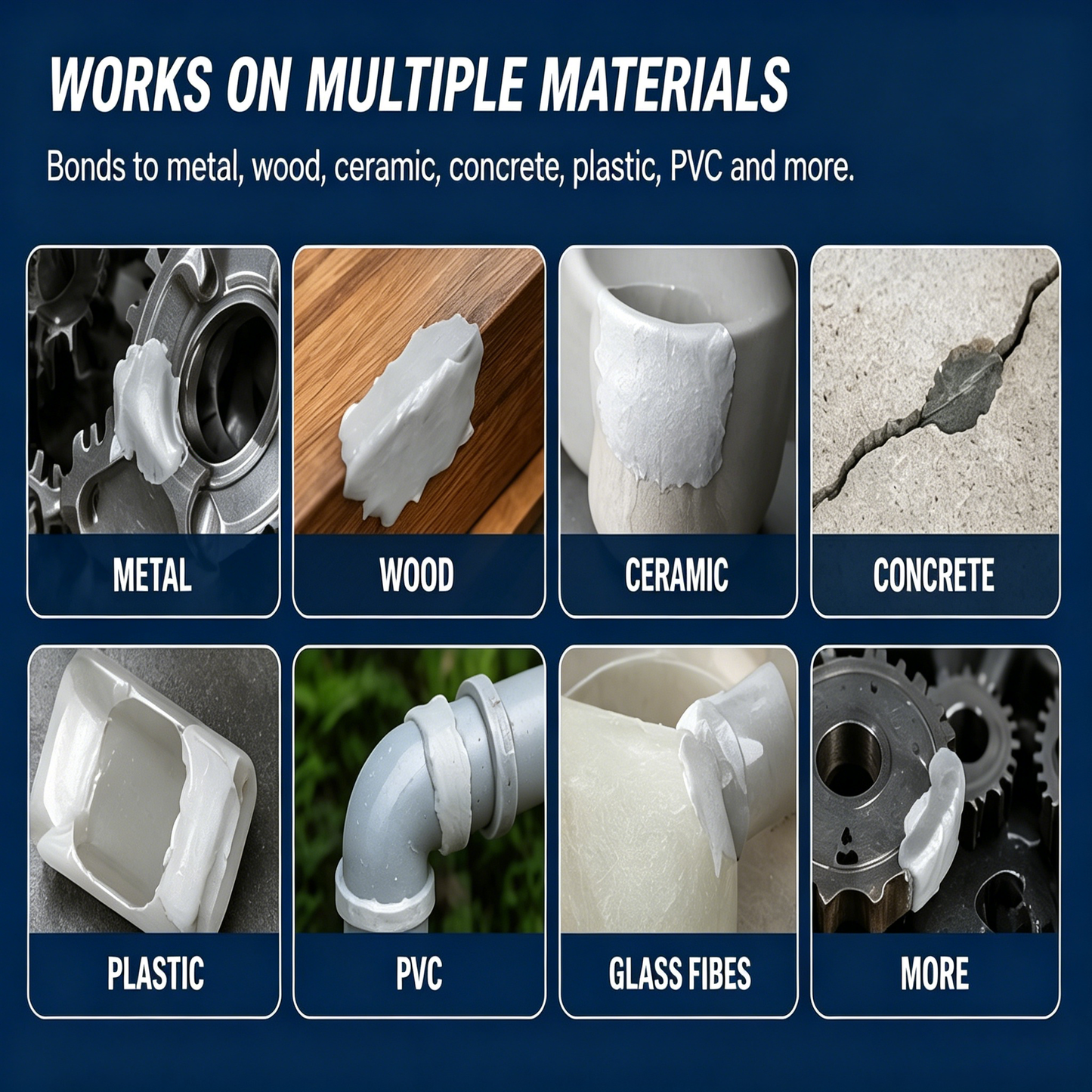 ✨SAVE 50% NOW Steel Reinforced Epoxy Repair Putty — Universal Glue for Metal, Wood, Plastic