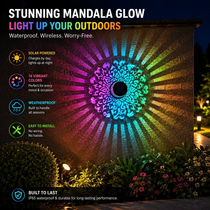 🏡Solar Mandala Projector Outdoor Lights