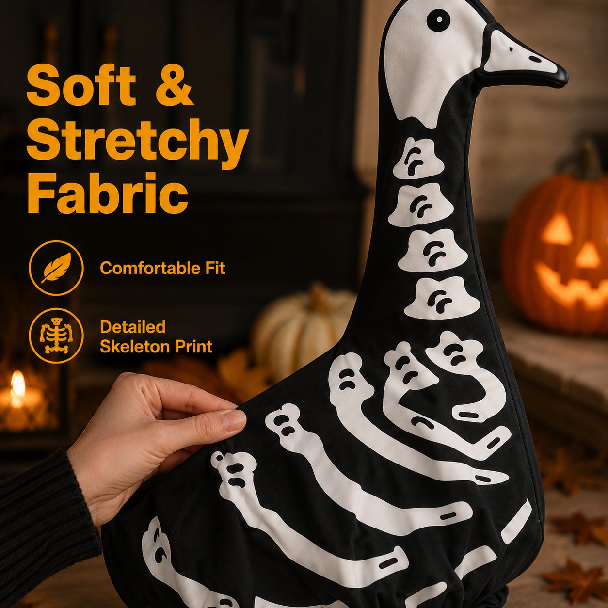 Halloween Goose Skeleton Costume for Porch