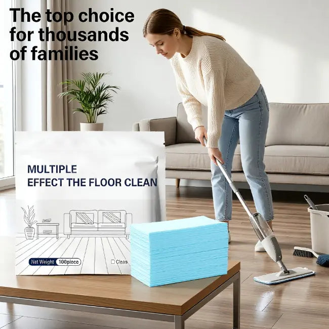 🔥100PCS Multi-Effect Floor Cleaning Sheets – Dissolve, Mop & Refresh