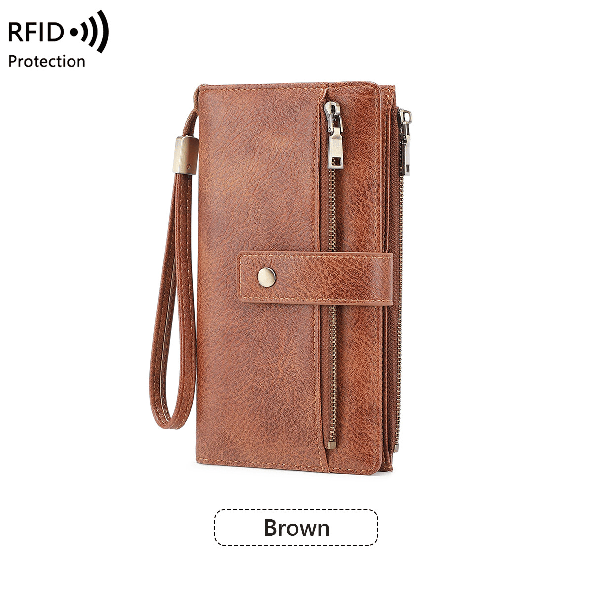 🔥Last Day 49% OFF-Women's long wallet, stylish clutch, elegant solid color RFID blocking wallet