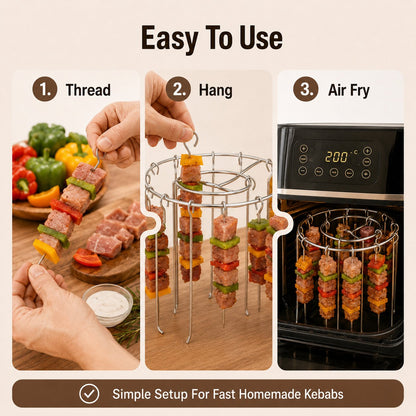 🔥50% OFF Today🔥Make Juicy BBQ-Style Skewers Right in Your Air Fryer