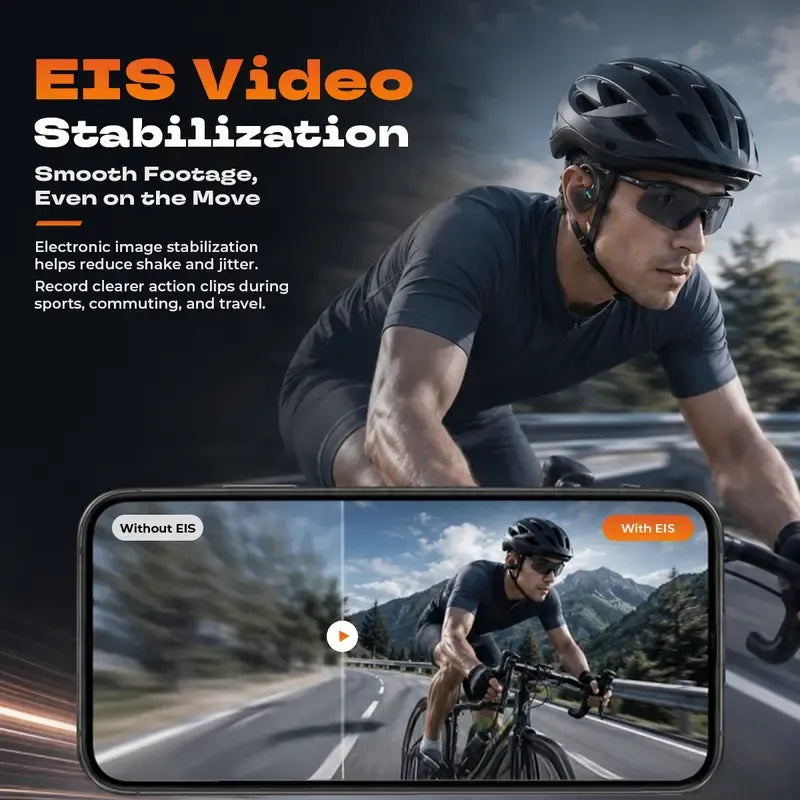 🎧Smart Open-Ear Camera Headset – Hands-Free POV Recording & Audio