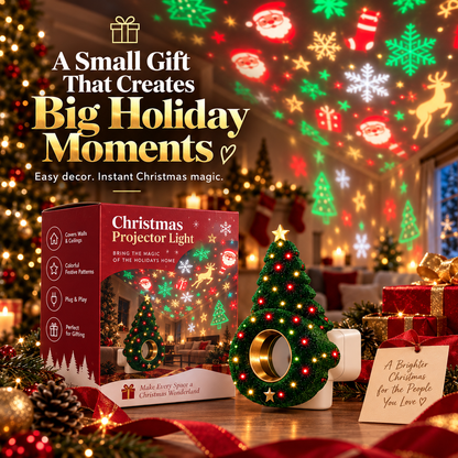 🎄Christmas Tree Plug-In Projector Light – Turn Any Room Into a Holiday Wonderland