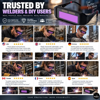 Auto-Darkening Anti-Glare Welding Glasses