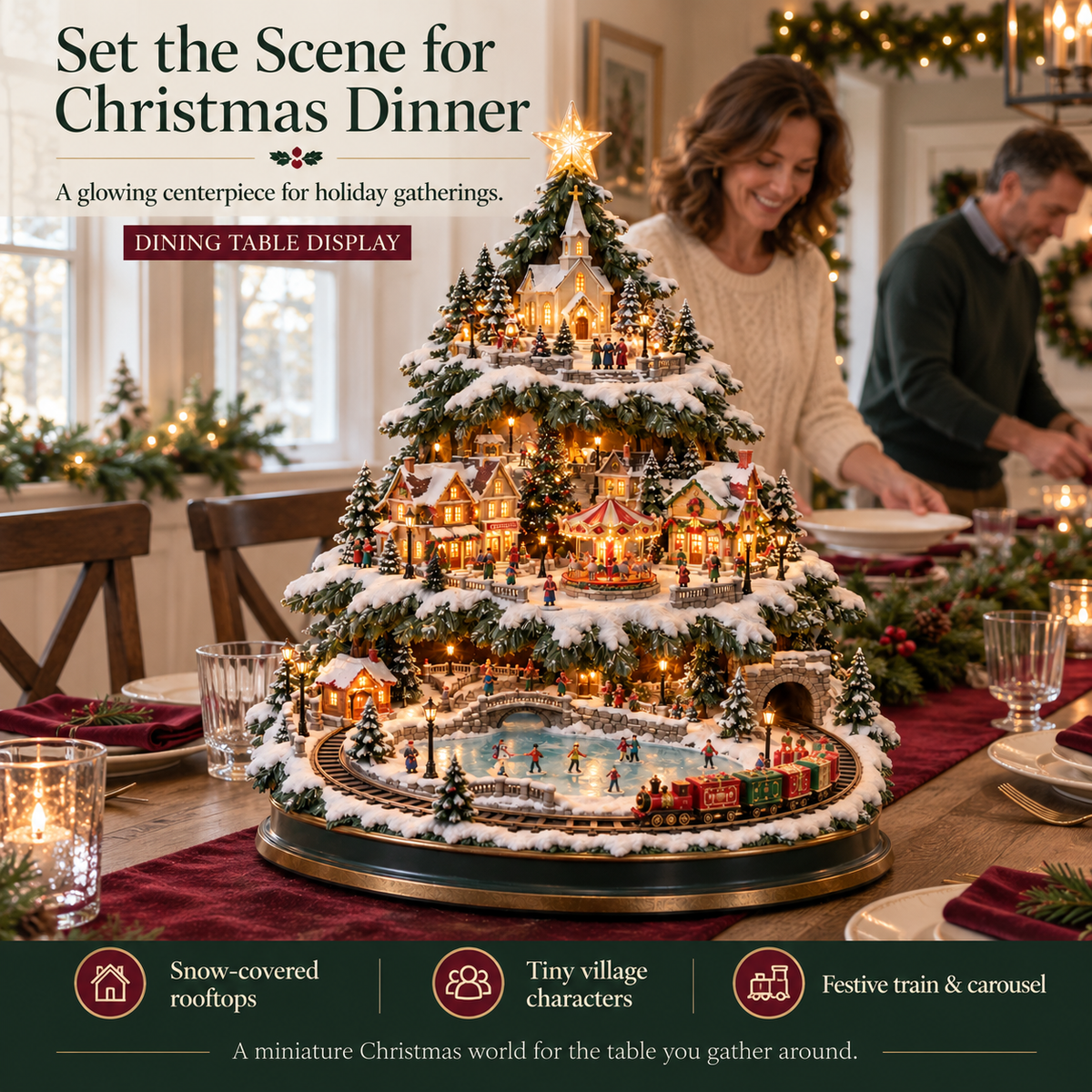 AGlowingChristmasVillageforDinner 5