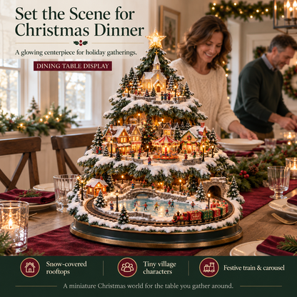 AGlowingChristmasVillageforDinner 5
