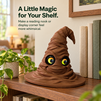 🧙 Magic Hat with Moving Eyes ✨ Fantasy & Halloween Décor