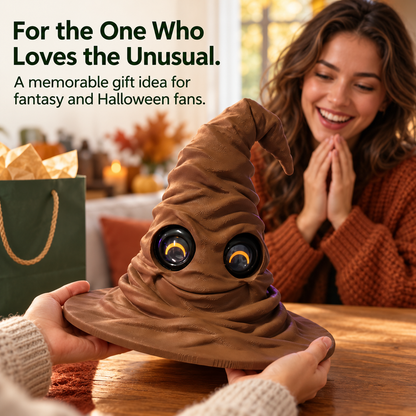 🧙 Magic Hat with Moving Eyes ✨ Fantasy & Halloween Décor