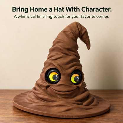 🧙 Magic Hat with Moving Eyes ✨ Fantasy & Halloween Décor