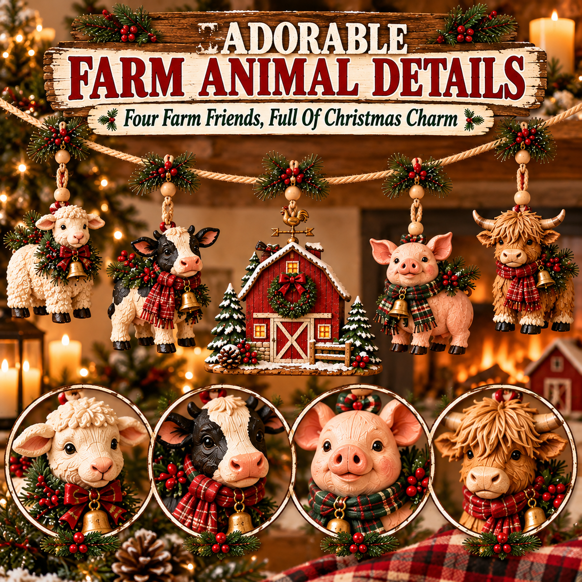 Christmas Farm Friends Hanging Garland - product image 4