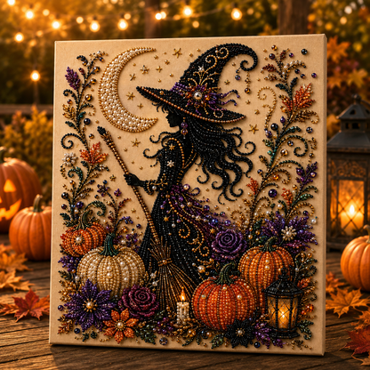 👻✨ Halloween Pearl Art DIY Kit – 3D Spooky Fall Craft & Home Decor🧙