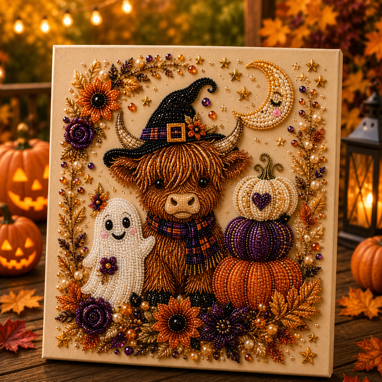 👻✨ Halloween Pearl Art DIY Kit – 3D Spooky Fall Craft & Home Decor🧙