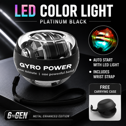 💪 Auto-Start Gyro Ball – Build Grip Strength, Forearm Power & Wrist Endurance Anywhere