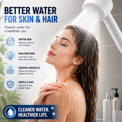 Filtered Spa Shower Head – High Pressure, Cleaner Water & Healthier Skin