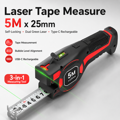✨📏 3-in-1 Laser Tape Measure