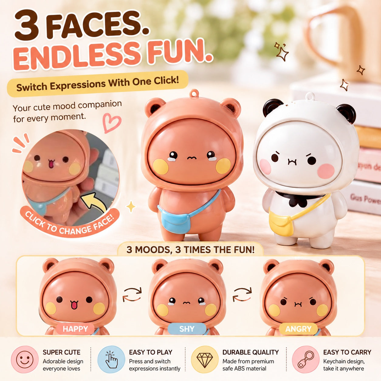 🐼 Meet The Cutest Mood-Switching Companion|3 Expressions • Endless Fun • Instant Happiness