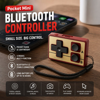 Mini Bluetooth Controller for Gaming, Media & Productivity|Control More. Carry Less.