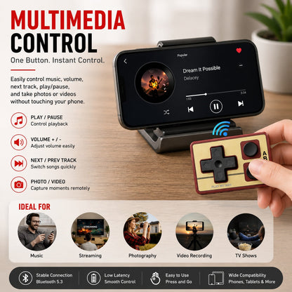 Mini Bluetooth Controller for Gaming, Media & Productivity|Control More. Carry Less.