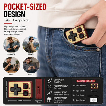 Mini Bluetooth Controller for Gaming, Media & Productivity|Control More. Carry Less.