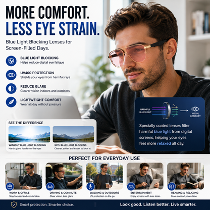 🔥Smart Bluetooth Audio Sunglasses-Open-Ear Audio • Wireless Calls • Everyday Eye Comfort