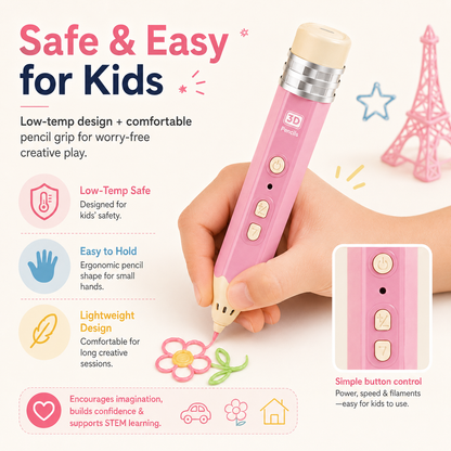 🔥Pencil-Shaped 3D Printing Pen