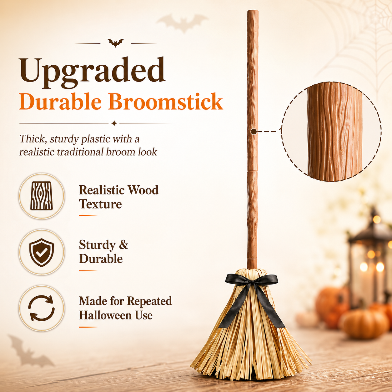 🔥Dancing Witch Broom Touch Activated Halloween Decorations🔥