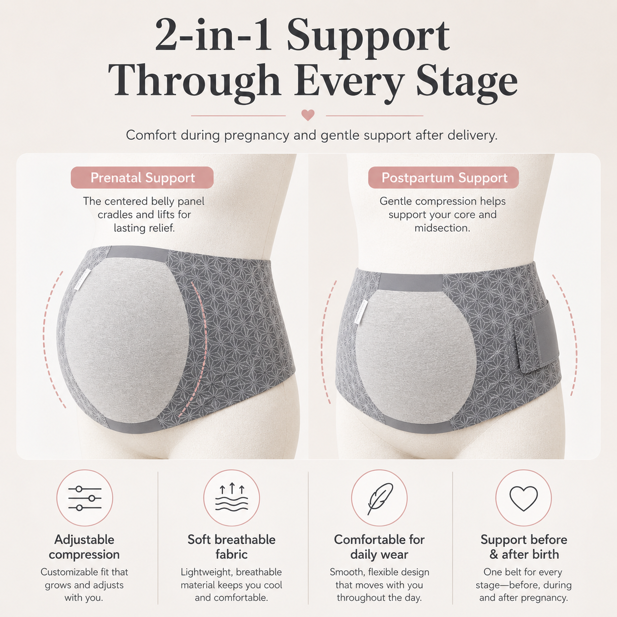 🔥Prenatal Support Belt Pregnant Women Special Breathable Tire Dream Belt