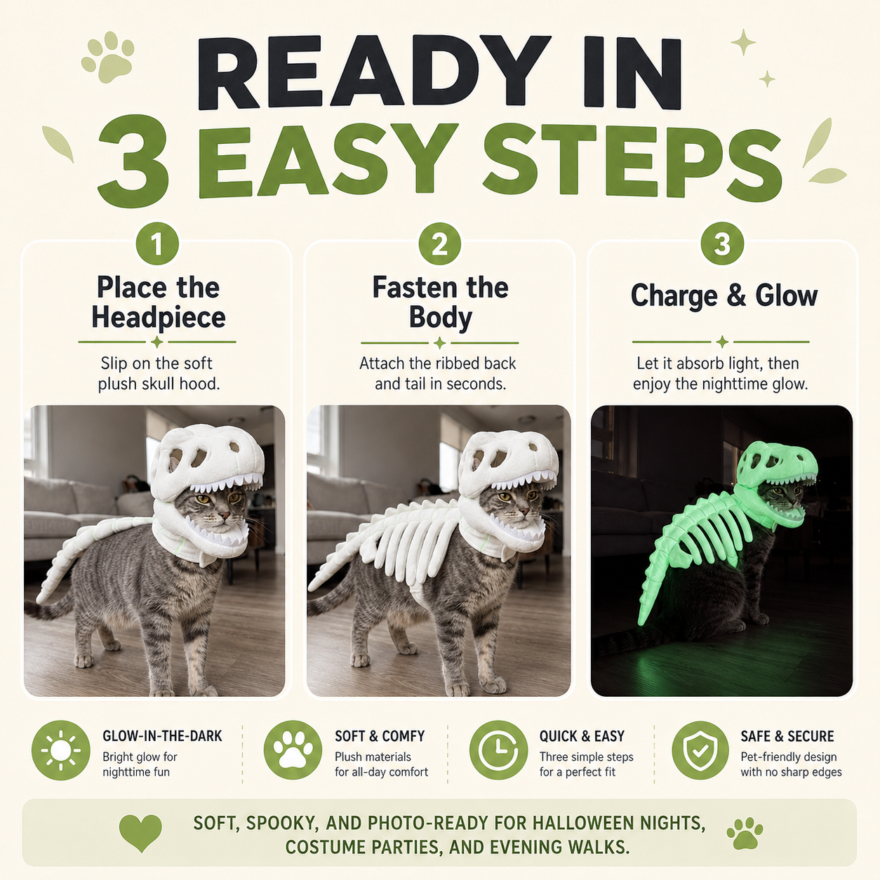 ✨Dinosaur skeleton pet clothing
