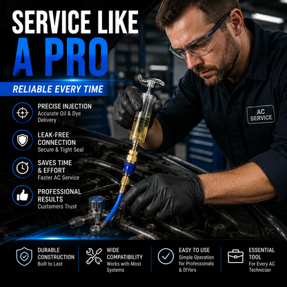 🛠Fast • Clean • Accurate Injection-AC Oil & UV Dye Injector Kit