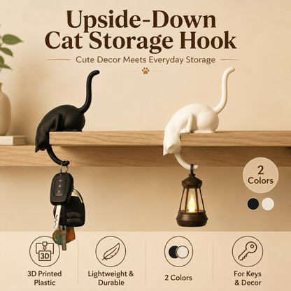 🐱 3D Printed Cartoon Cat Upside Down Hook