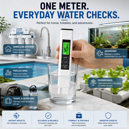 4-in-1 Digital TDS Water Tester – Portable EC & Temperature Meter