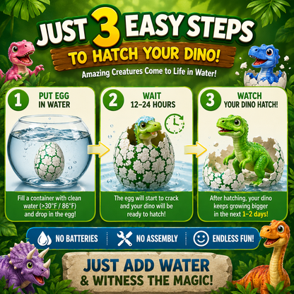 60PCS Hatching Dinosaur Eggs – Water Growing Dino Toy Set