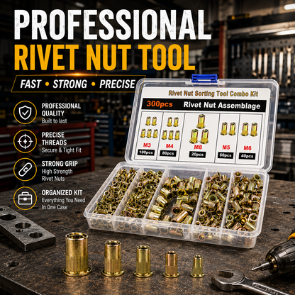 🛠️🛠️Manual or Drill. One Tool Does It All- 2-in-1 Rivet Nut Tool Kit