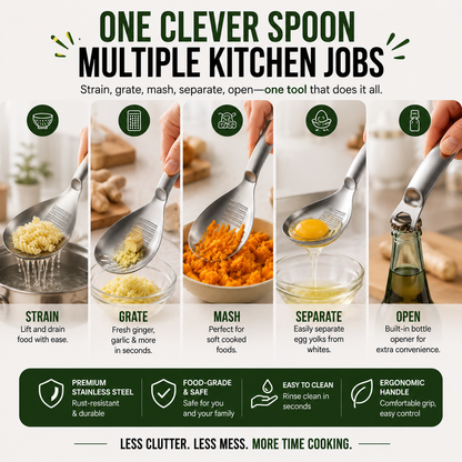 All-in-One Stainless Steel Kitchen Spoon