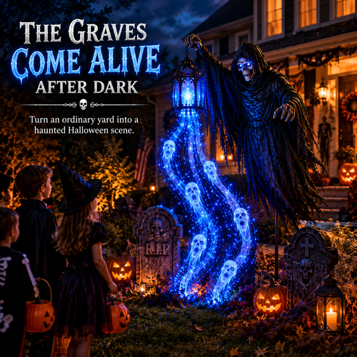 🎁💀Halloween Soul Harvester Animated Garden Light