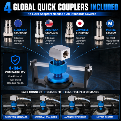 🛠️22–58mm Universal Brake Bleeder Adapter Kit with 4 Quick Couplers