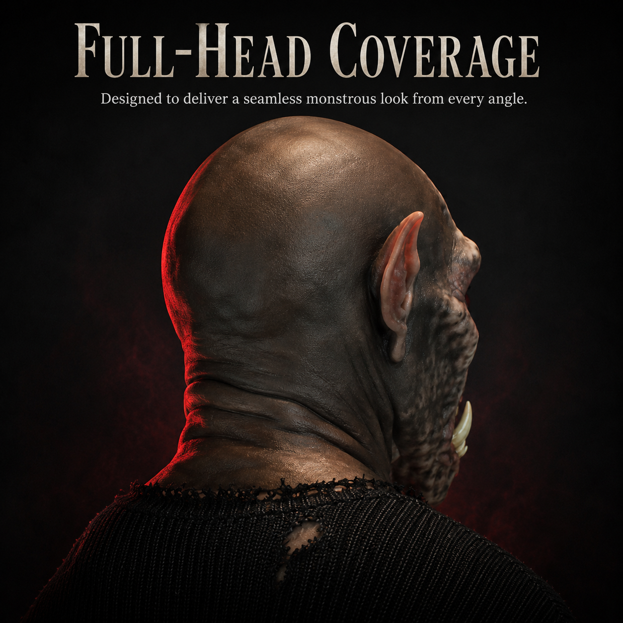 🧛 Gothic Vampire Full Head Mask – Scary Halloween Costume Headpiece
