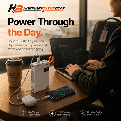 ⚡ 3-in-1 Modular Power Bank – Flexible Portable Charging System