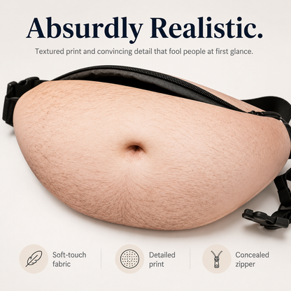 😂 Realistic Dad Bod Waist Pack – Funny Belly Fanny Bag & Gag Gift