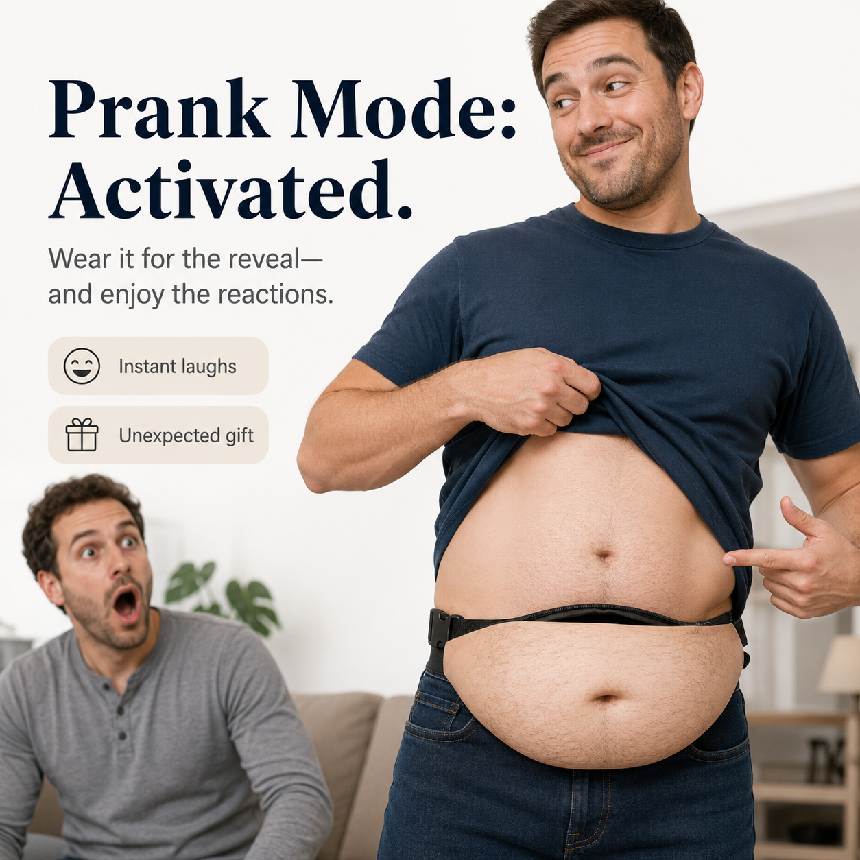 😂 Realistic Dad Bod Waist Pack – Funny Belly Fanny Bag & Gag Gift