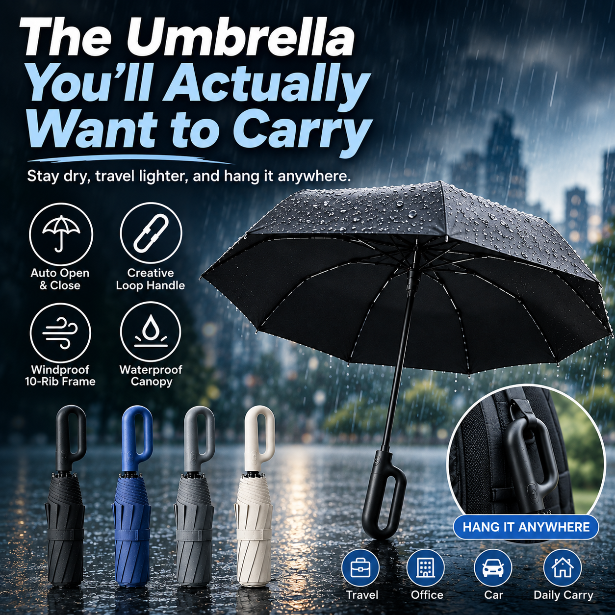 ☔Automatic Folding Umbrella