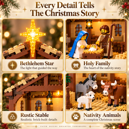 🎄 Build the Nativity – Christmas Story Building Block Set ✨