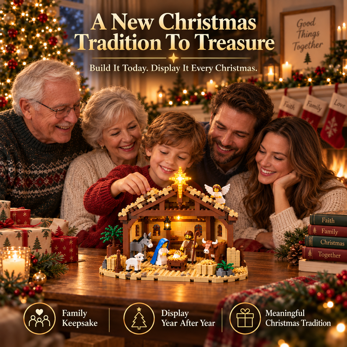 🎄 Build the Nativity – Christmas Story Building Block Set ✨